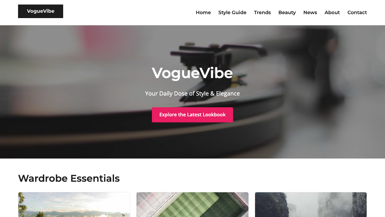 View Style and Fashion page