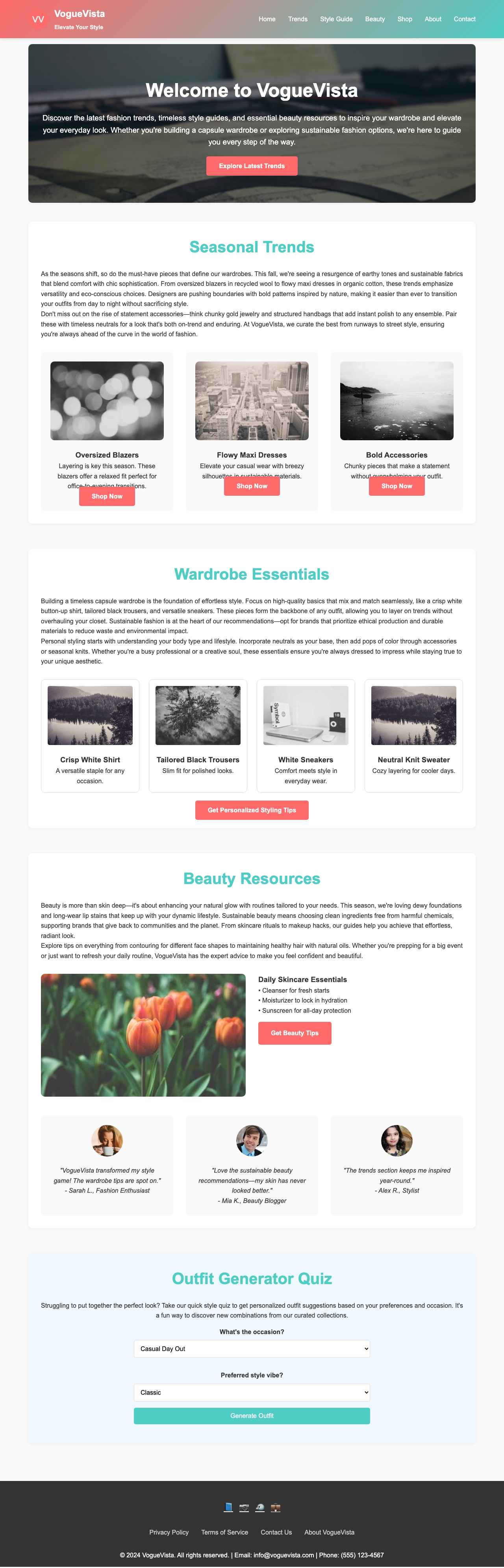 Style And Fashion page with AIMAC score 4.2 (10 serious violations)