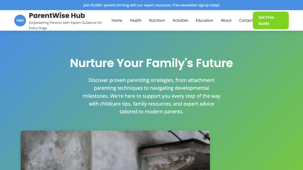 View Family and Parenting page