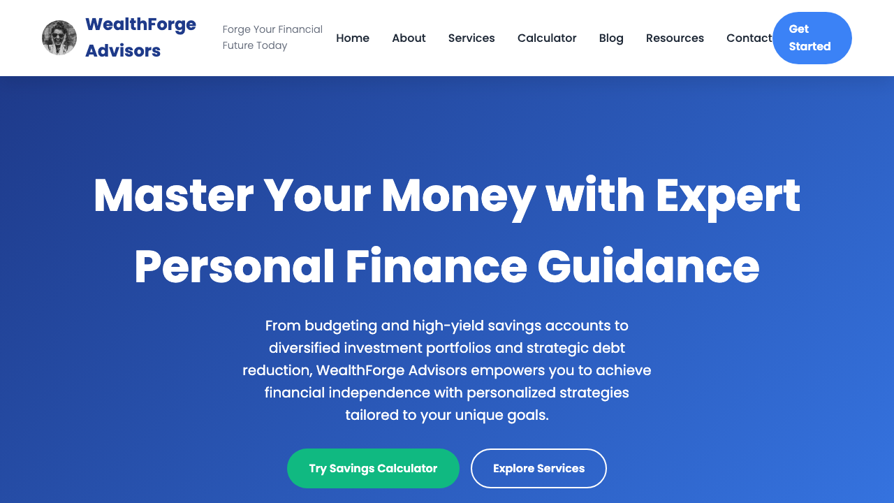 View Personal Finance page