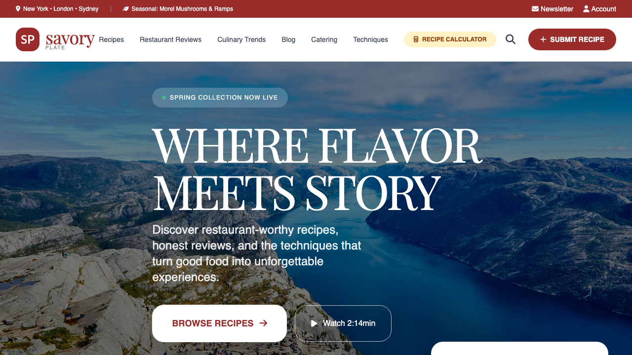 View Food and Drink page