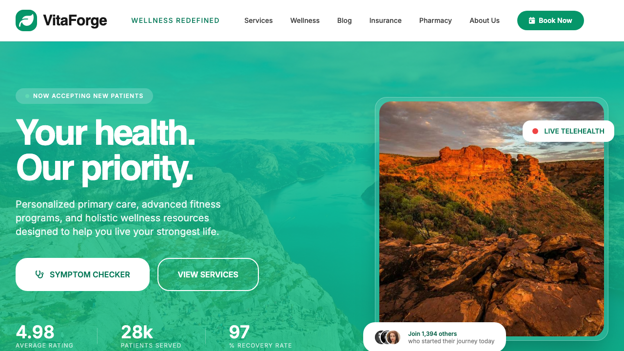 View Health and Fitness page