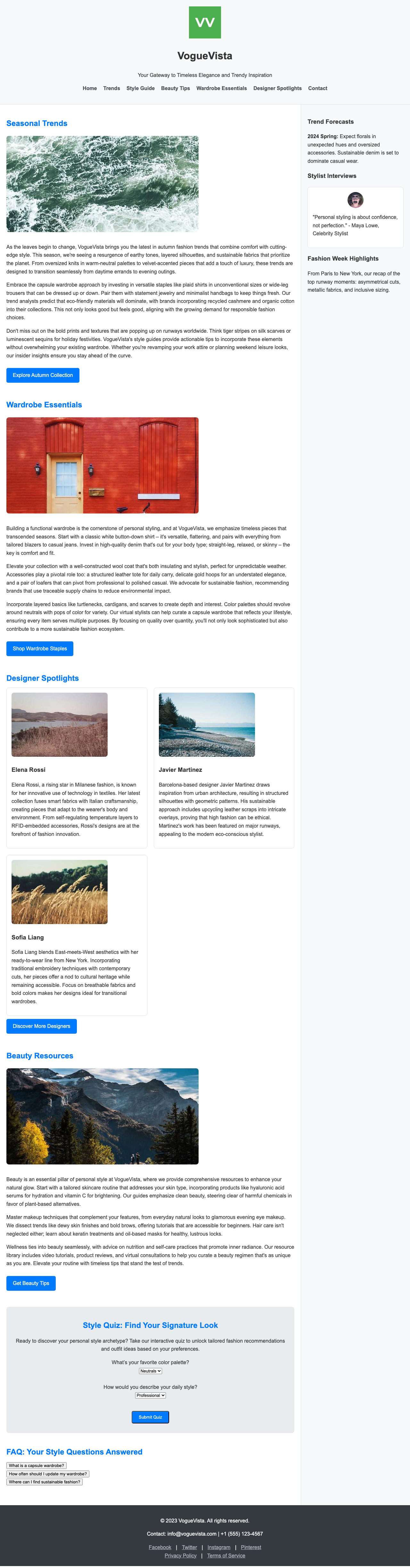 Style And Fashion page with AIMAC score 3.5 (5 serious violations)