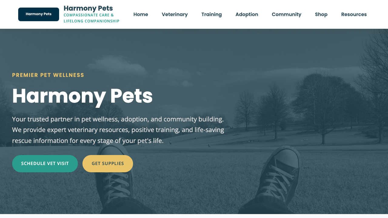 View Pets page