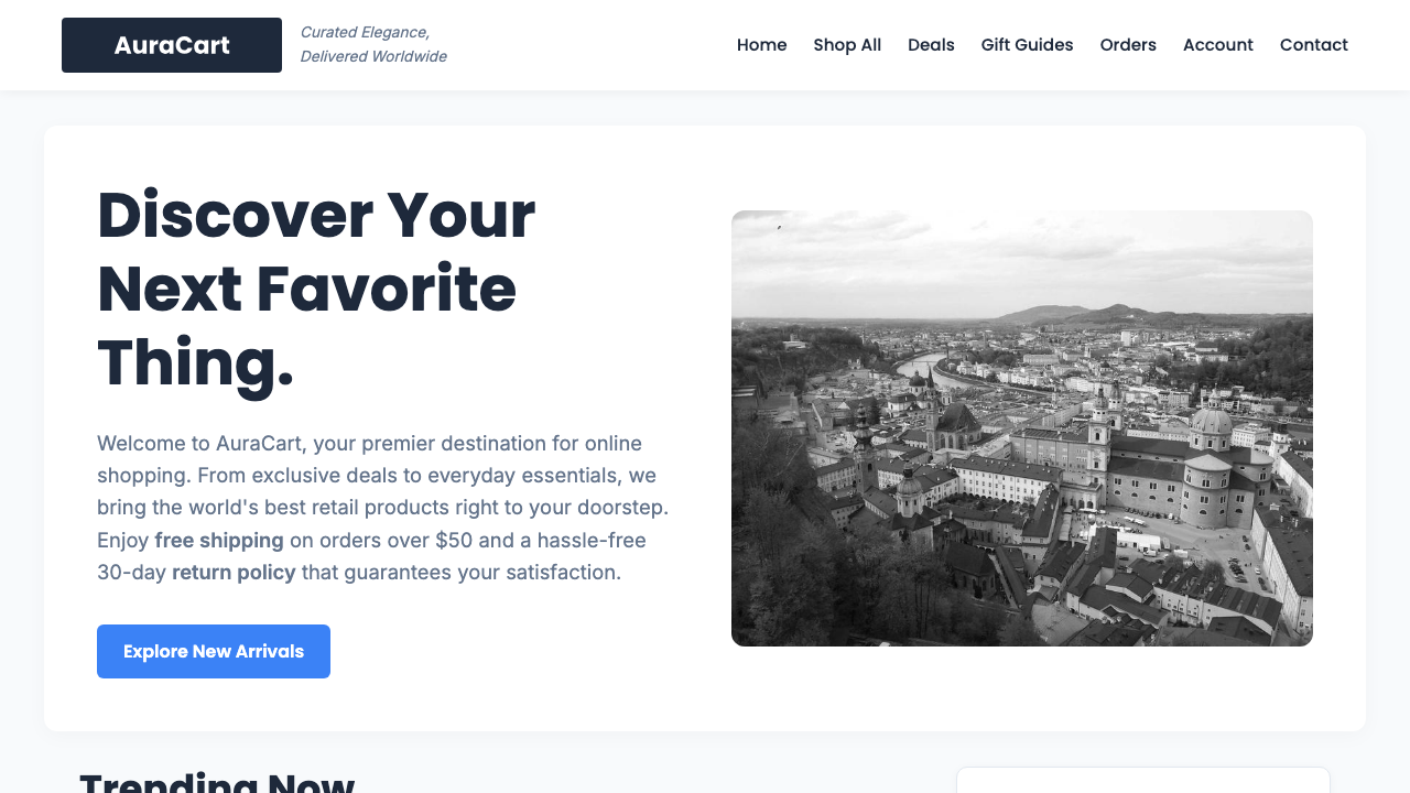 View Shopping page