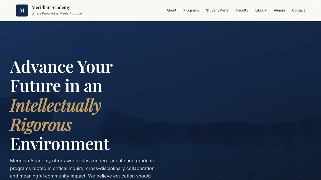 View Education page