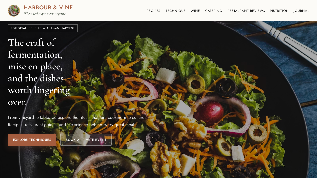 View Food and Drink page