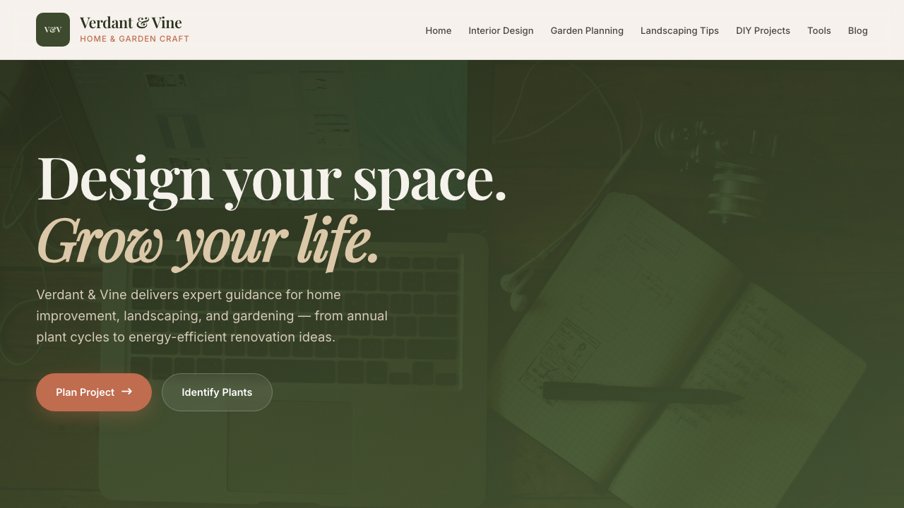 View Home and Garden page