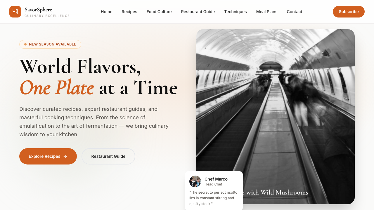 View Food and Drink page