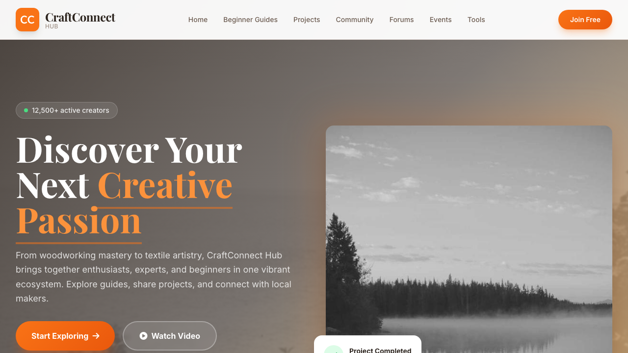 View Hobbies and Interests page