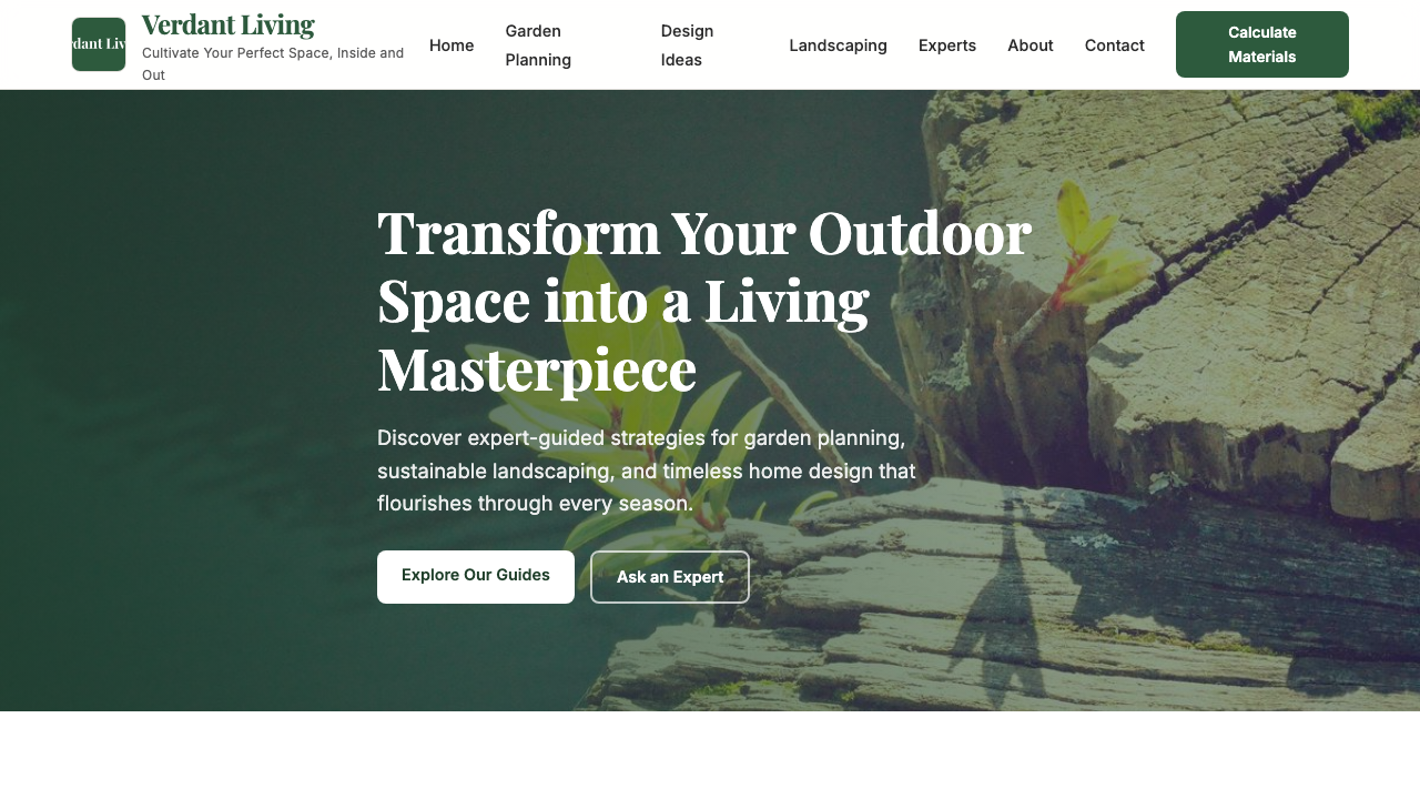 View Home and Garden page
