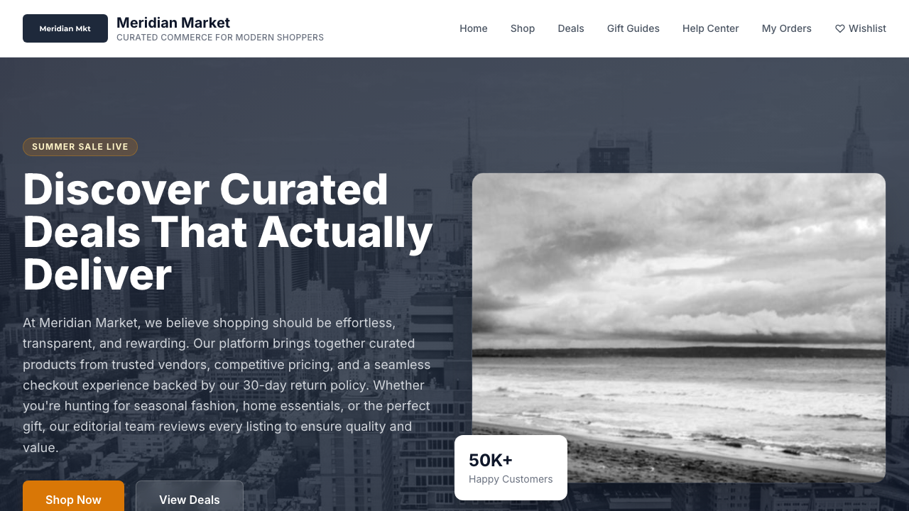 View Shopping page