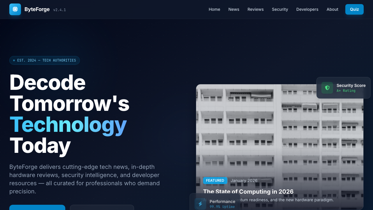 View Technology and Computing page