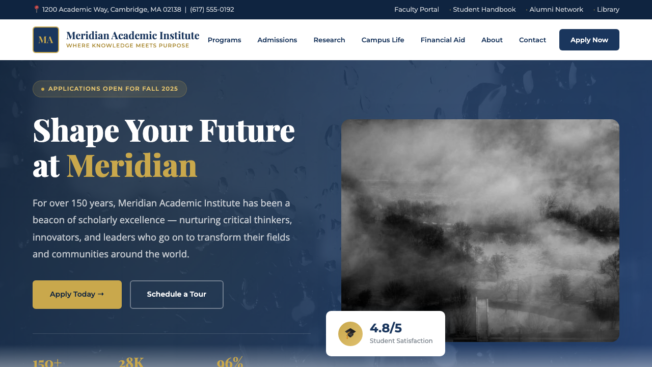 View Education page