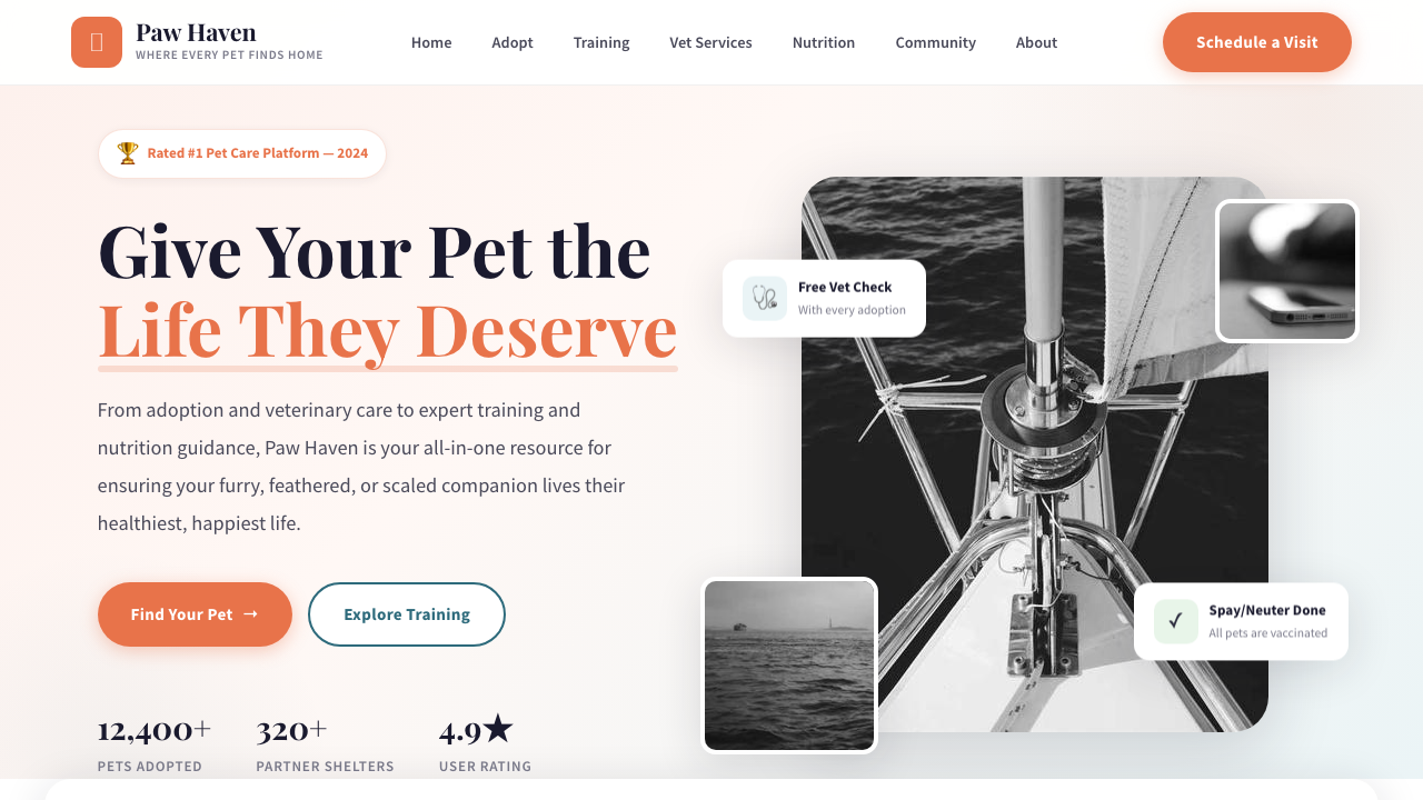 View Pets page