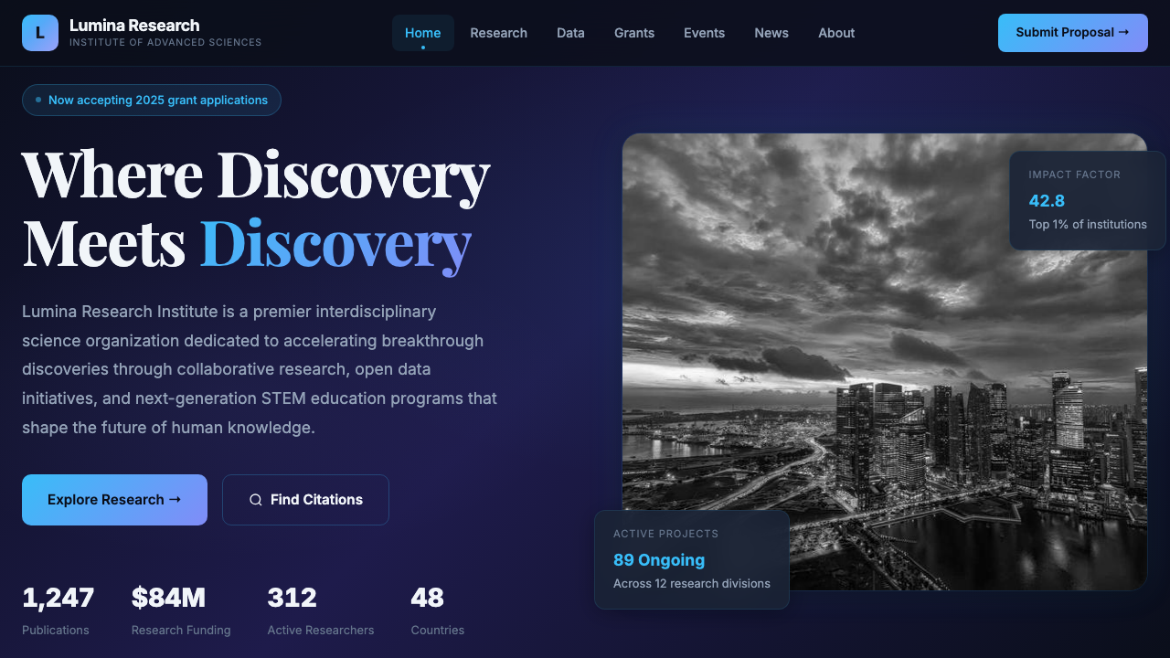 View Science page