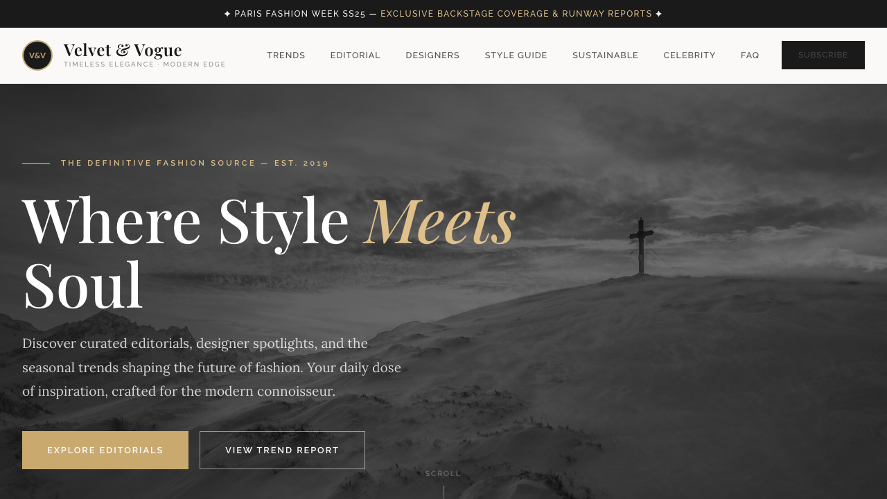 View Style and Fashion page