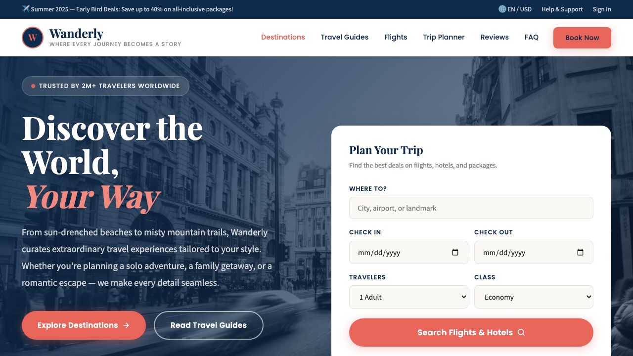 View Travel page