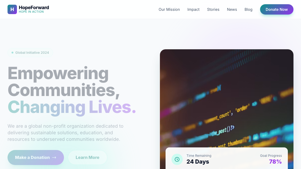 View Non Profit Charity page