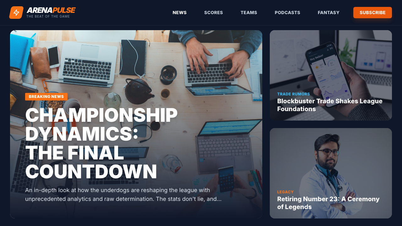 View Sports page