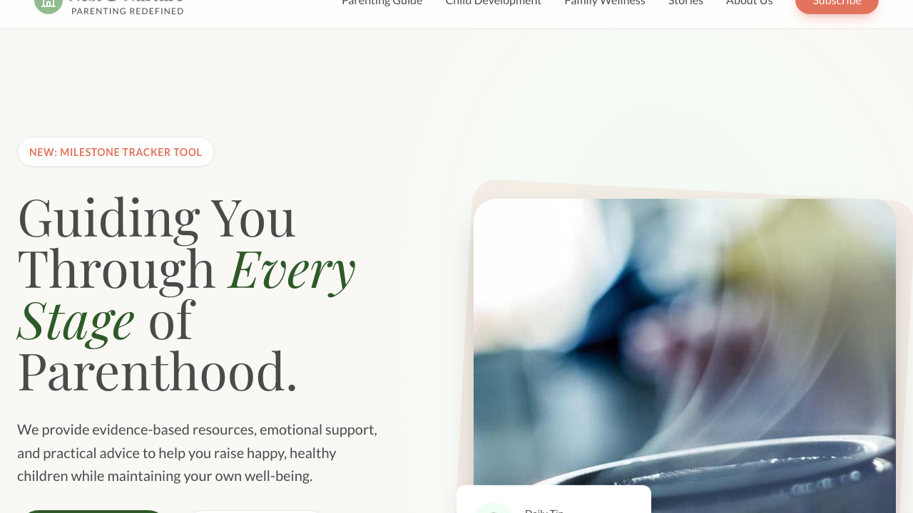 View Family and Parenting page