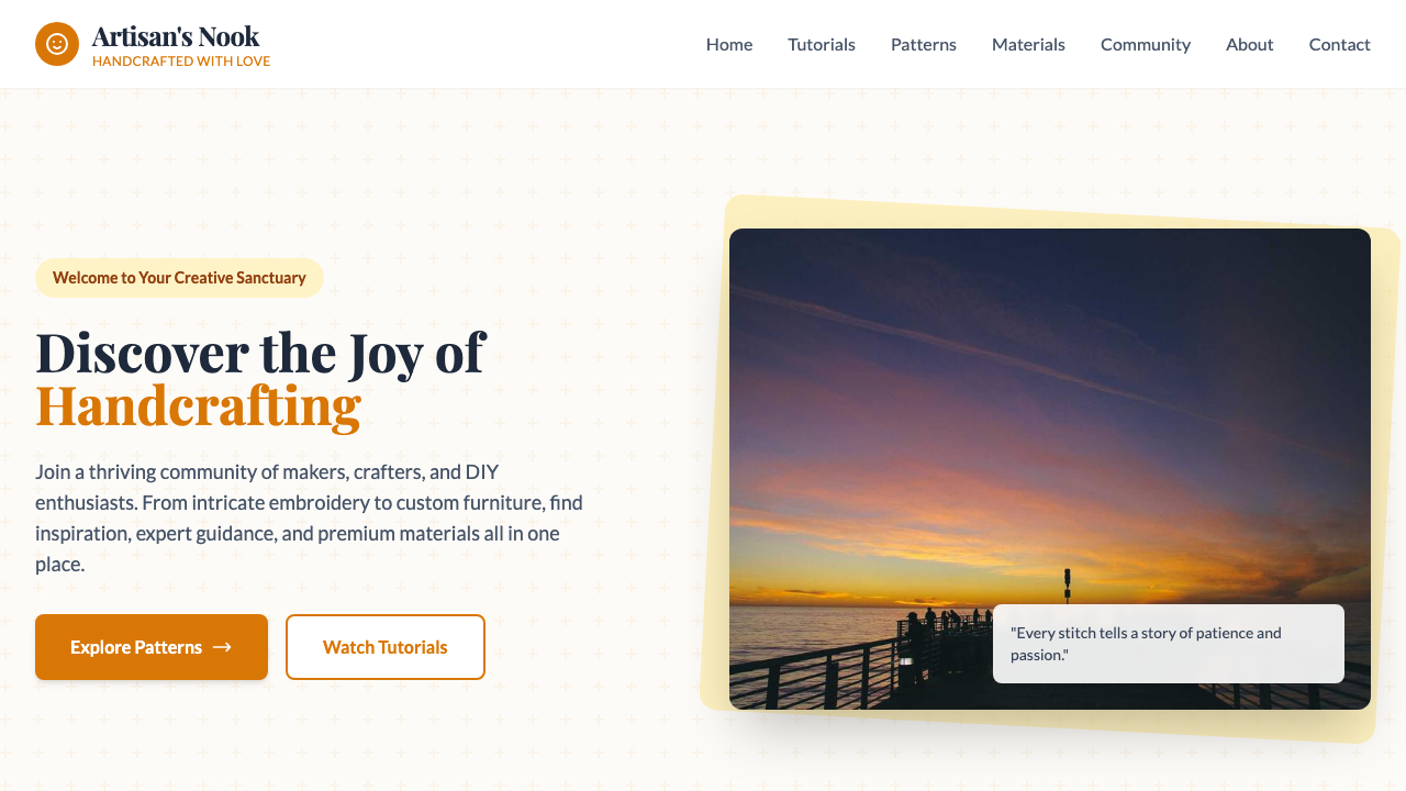 View Hobbies and Interests page