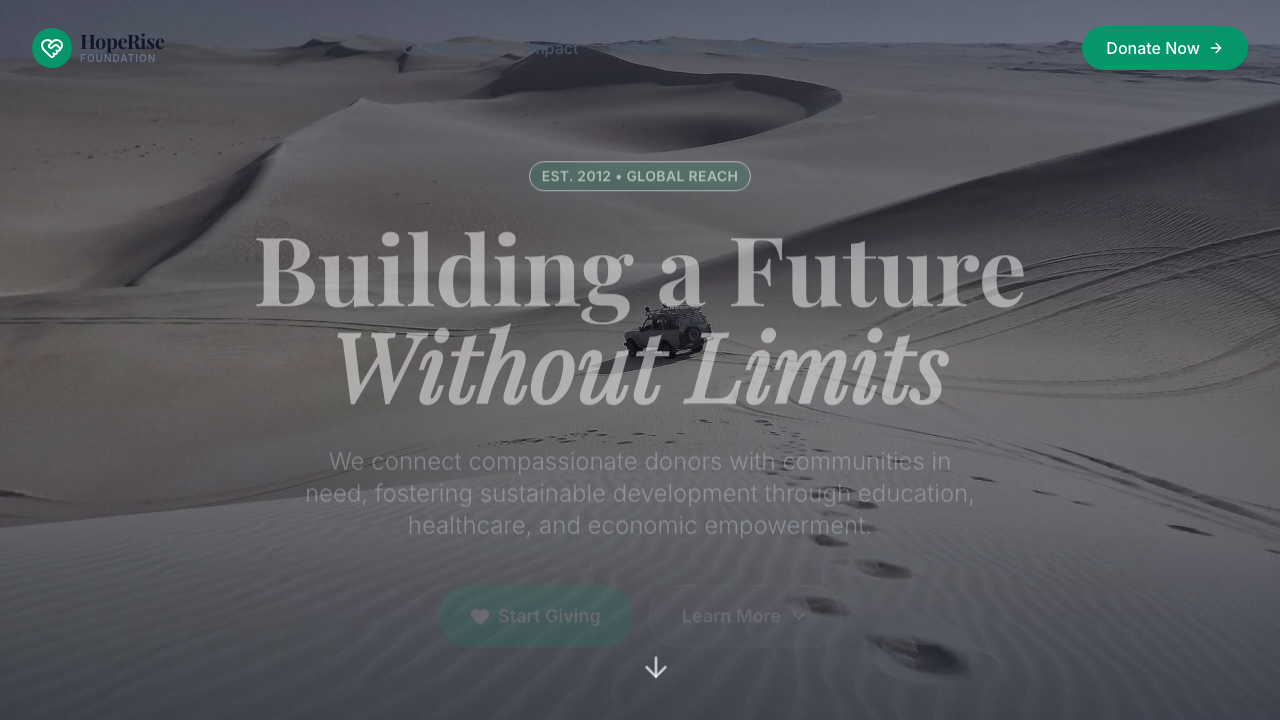 View Non Profit Charity page