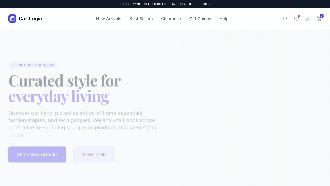 View Shopping page