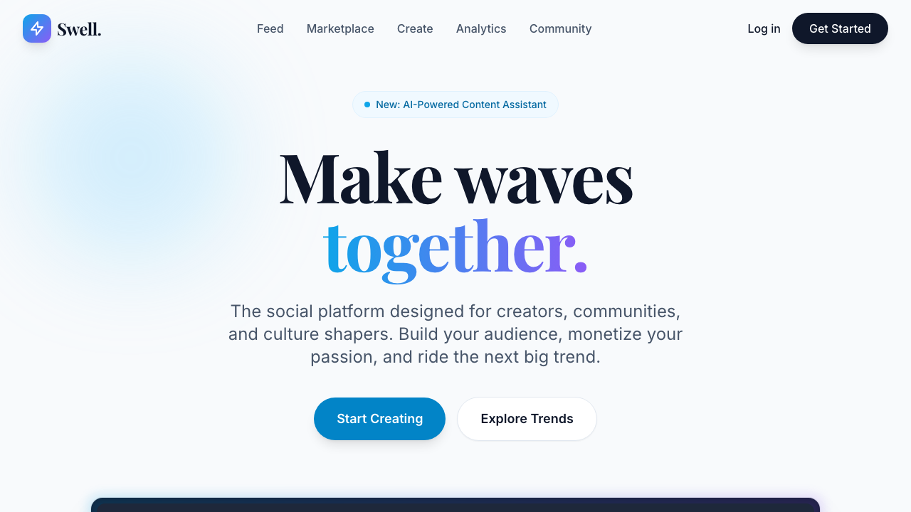 View Social Media page