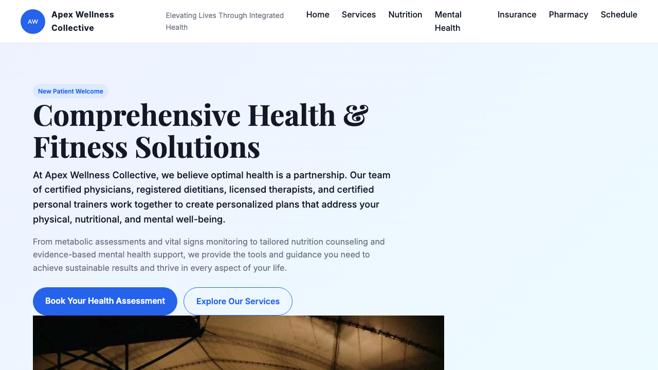 View Health and Fitness page