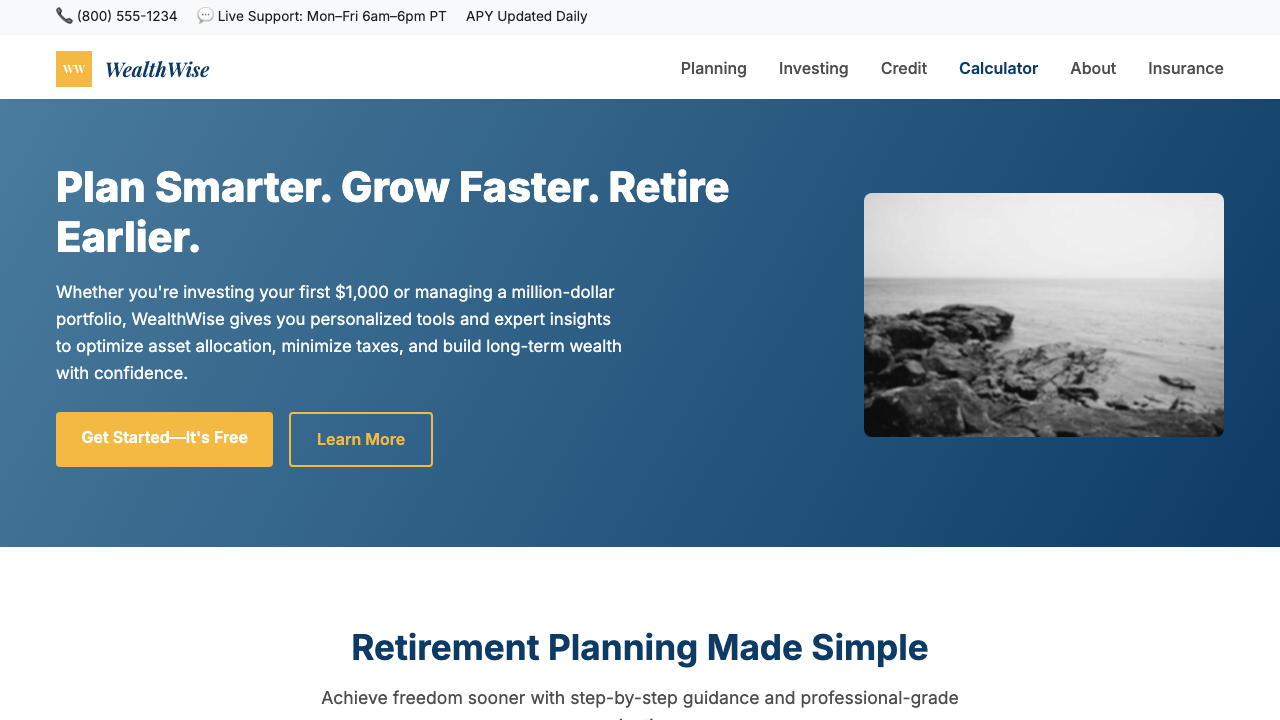 View Personal Finance page