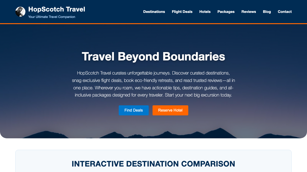 View Travel page