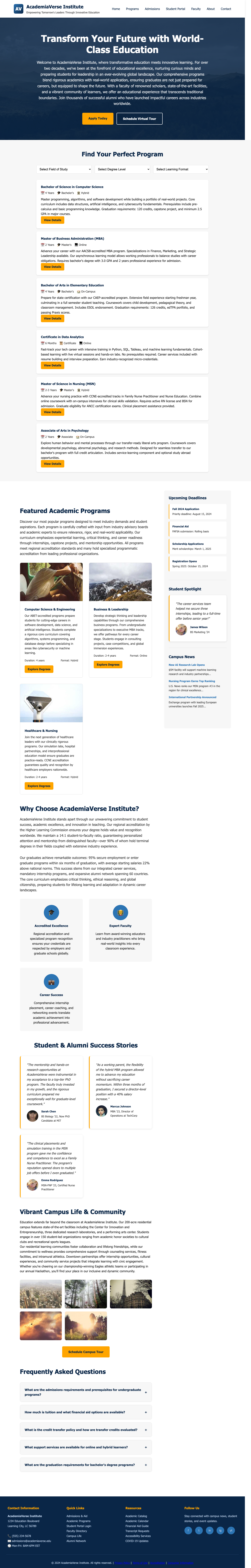 Education page with AIMAC score 14.8 (3 critical and 7 serious violations)