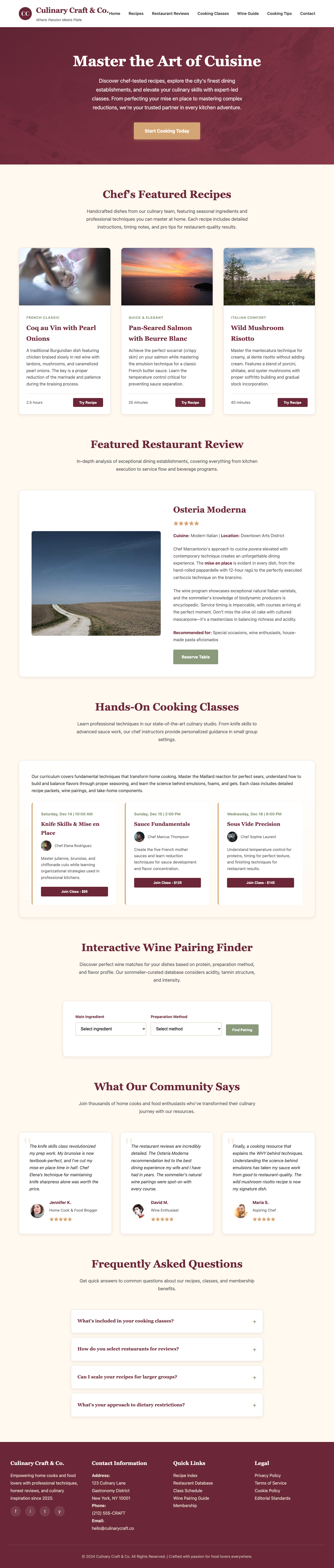 Food And Drink page with AIMAC score 4 (8 serious violations)