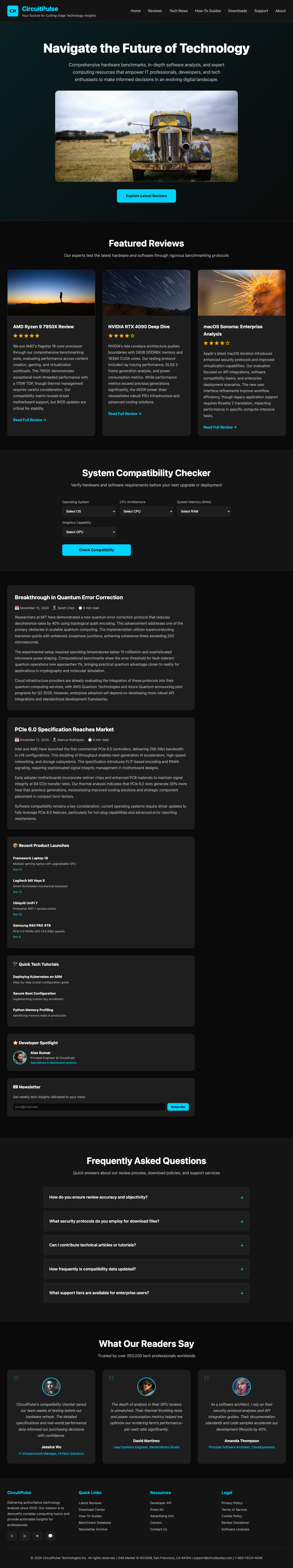 Technology And Computing page with no accessibility violations