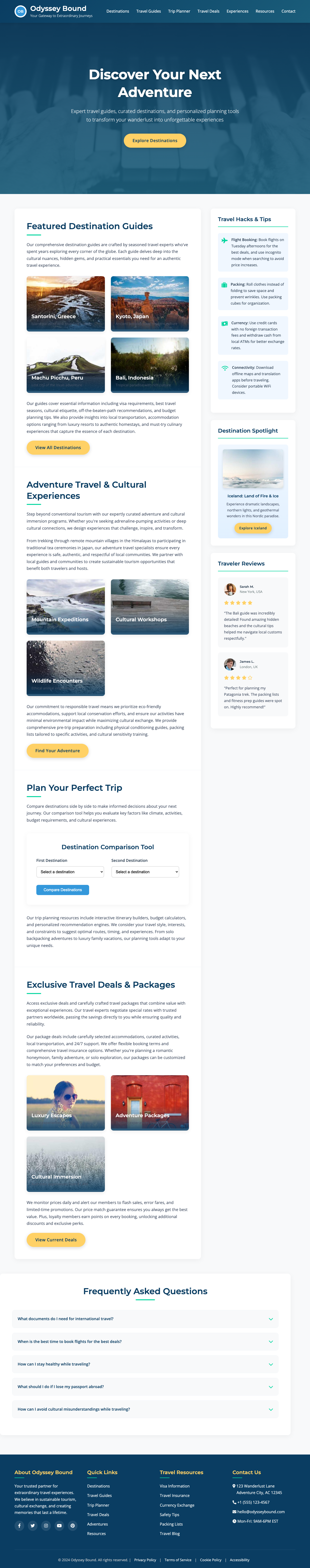 Travel page with AIMAC score 7.4 (8 serious violations)