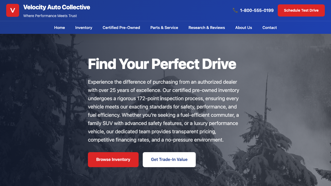 View Automotive page