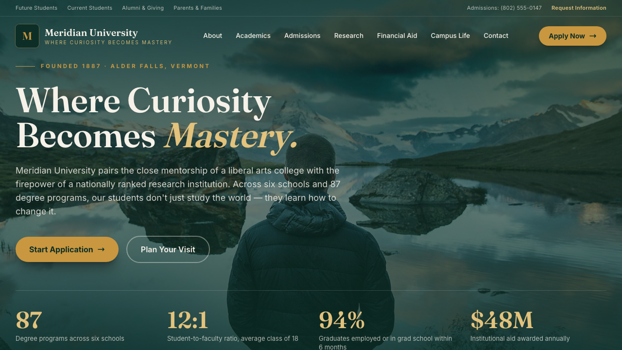 View Education page