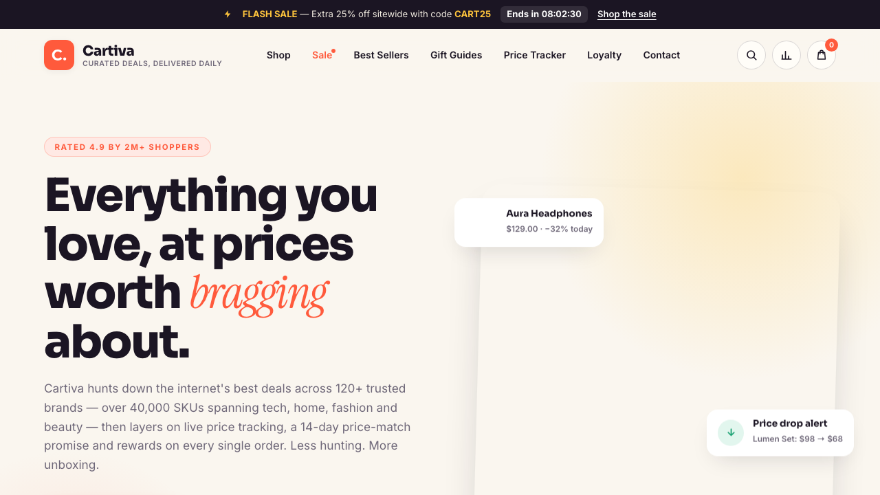 View Shopping page