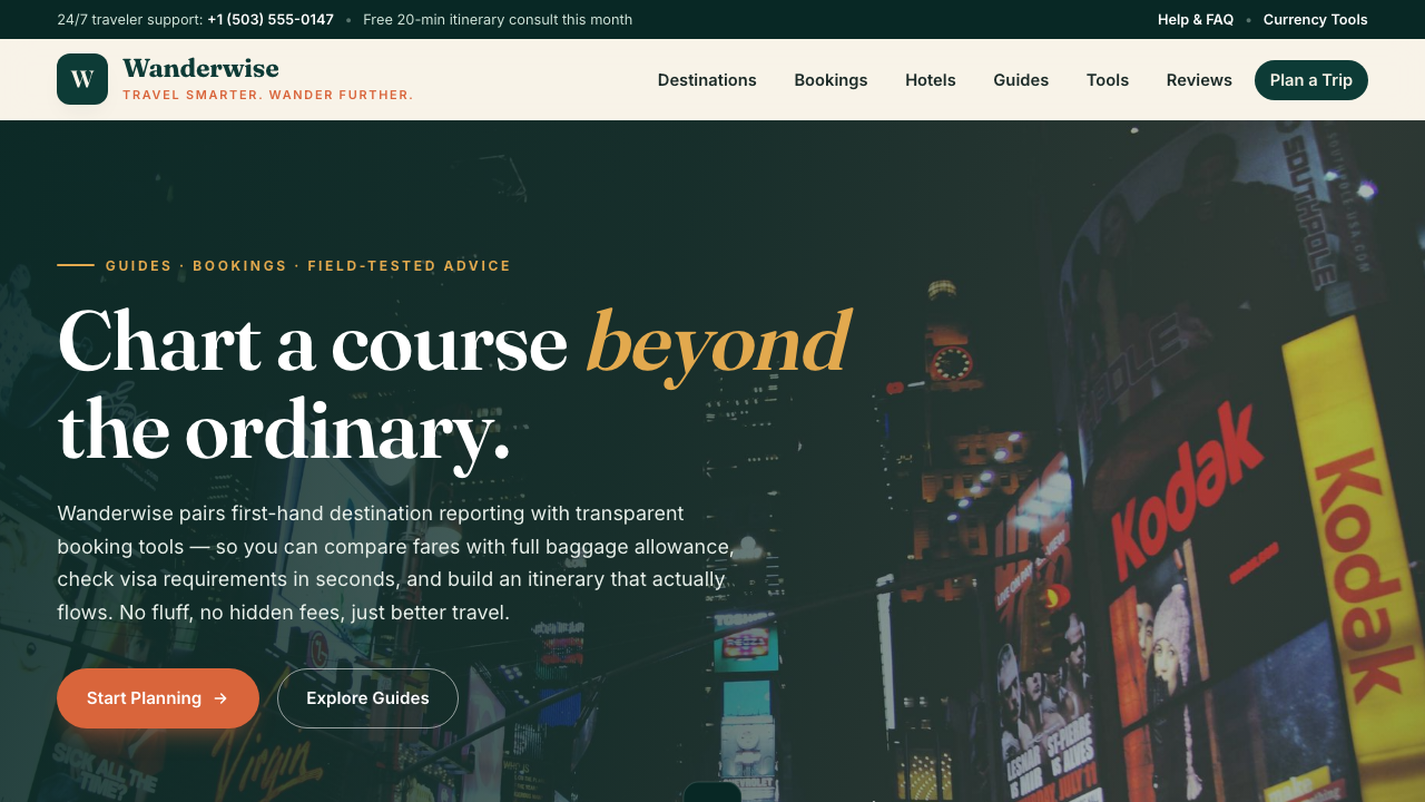 View Travel page