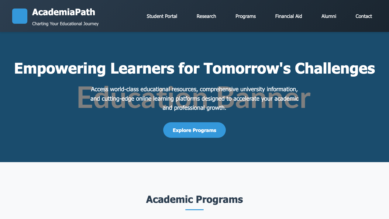 View Education page