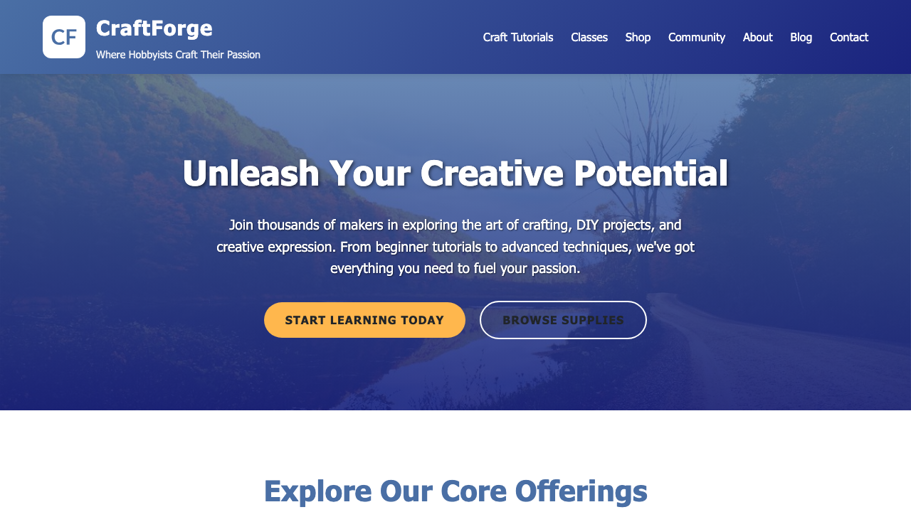 View Hobbies and Interests page