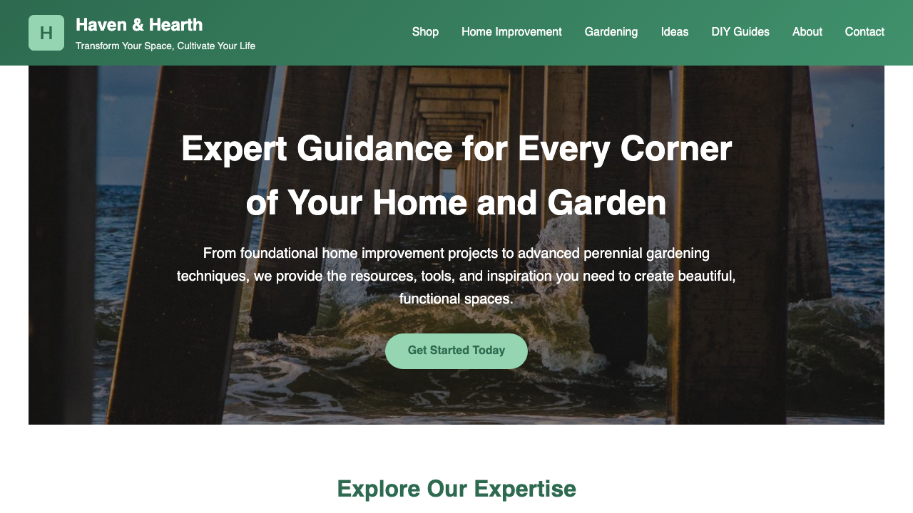 View Home and Garden page