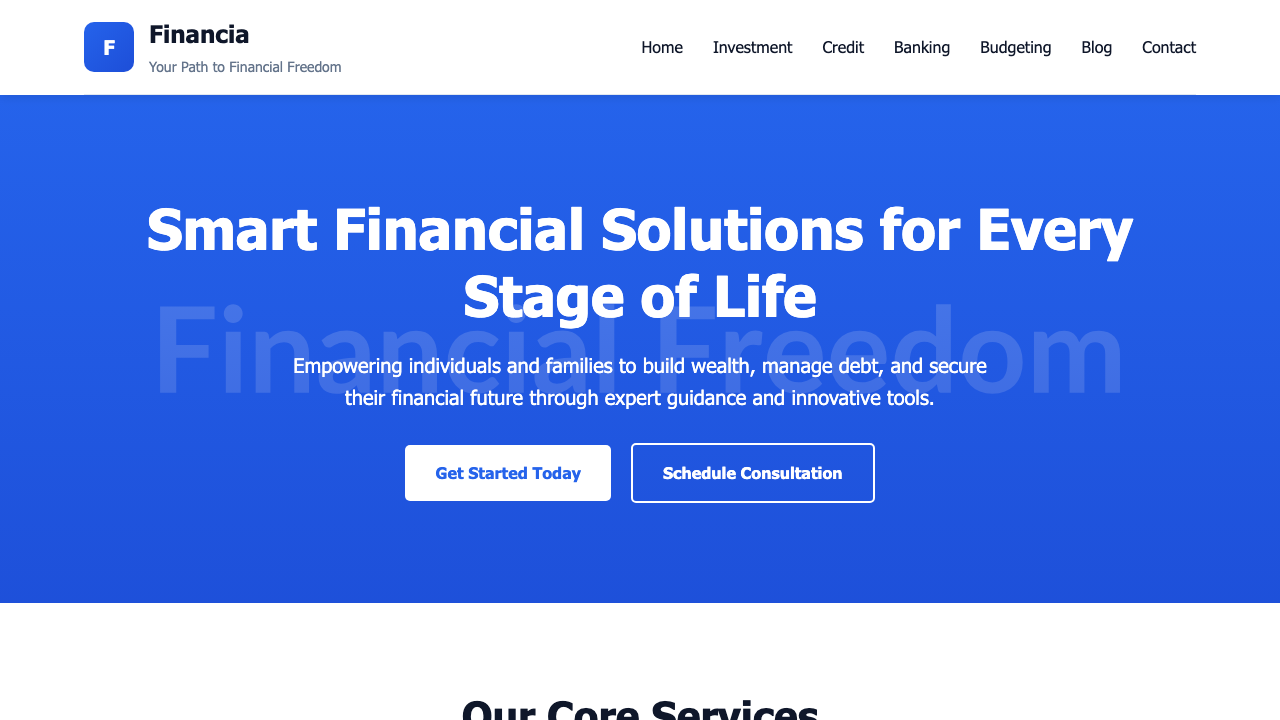 View Personal Finance page