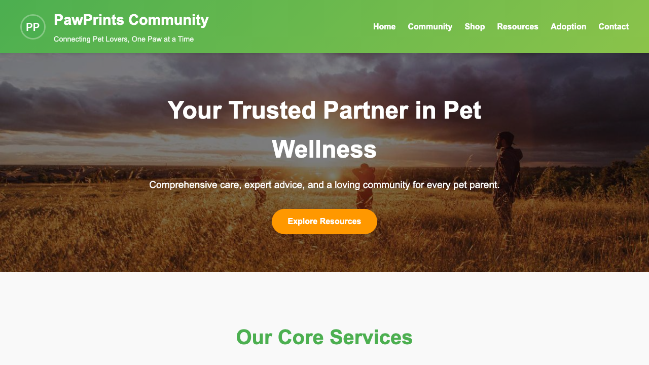 View Pets page
