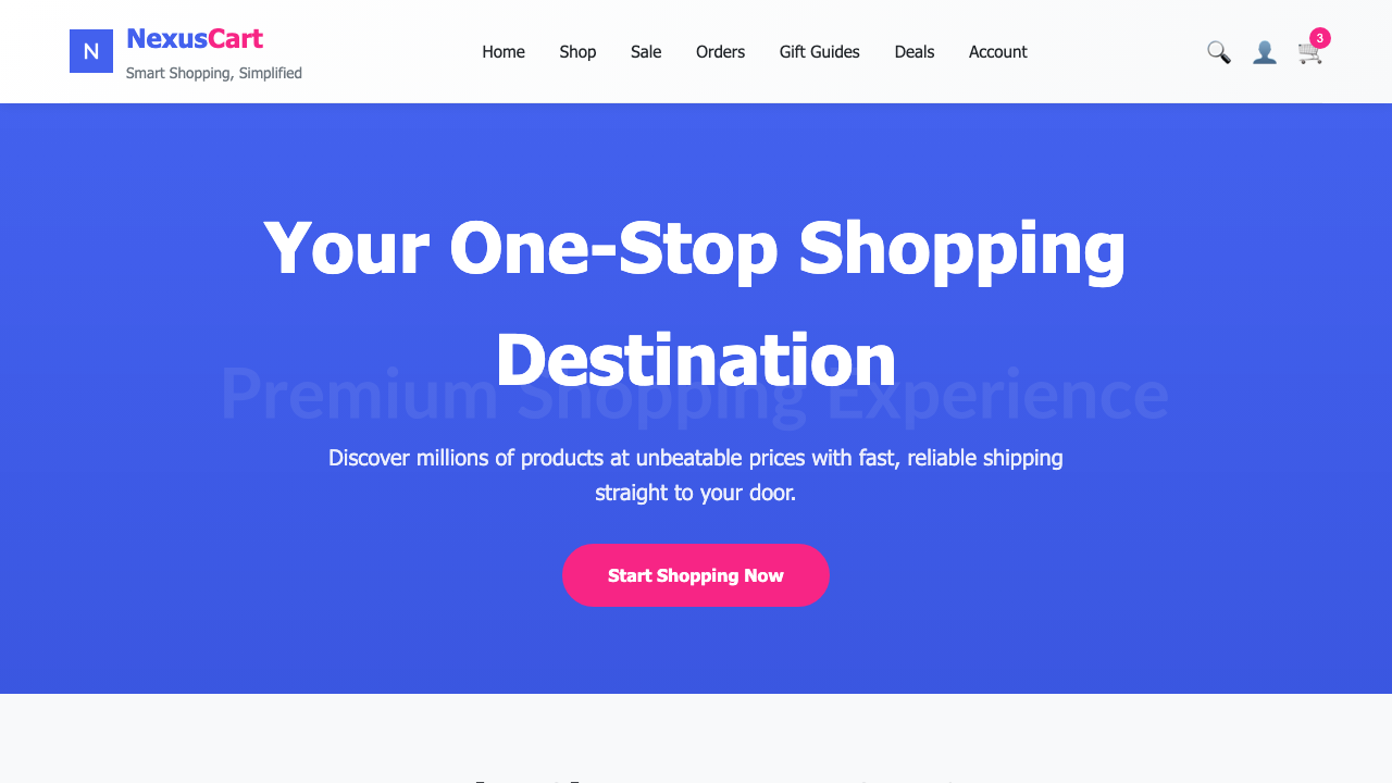 View Shopping page