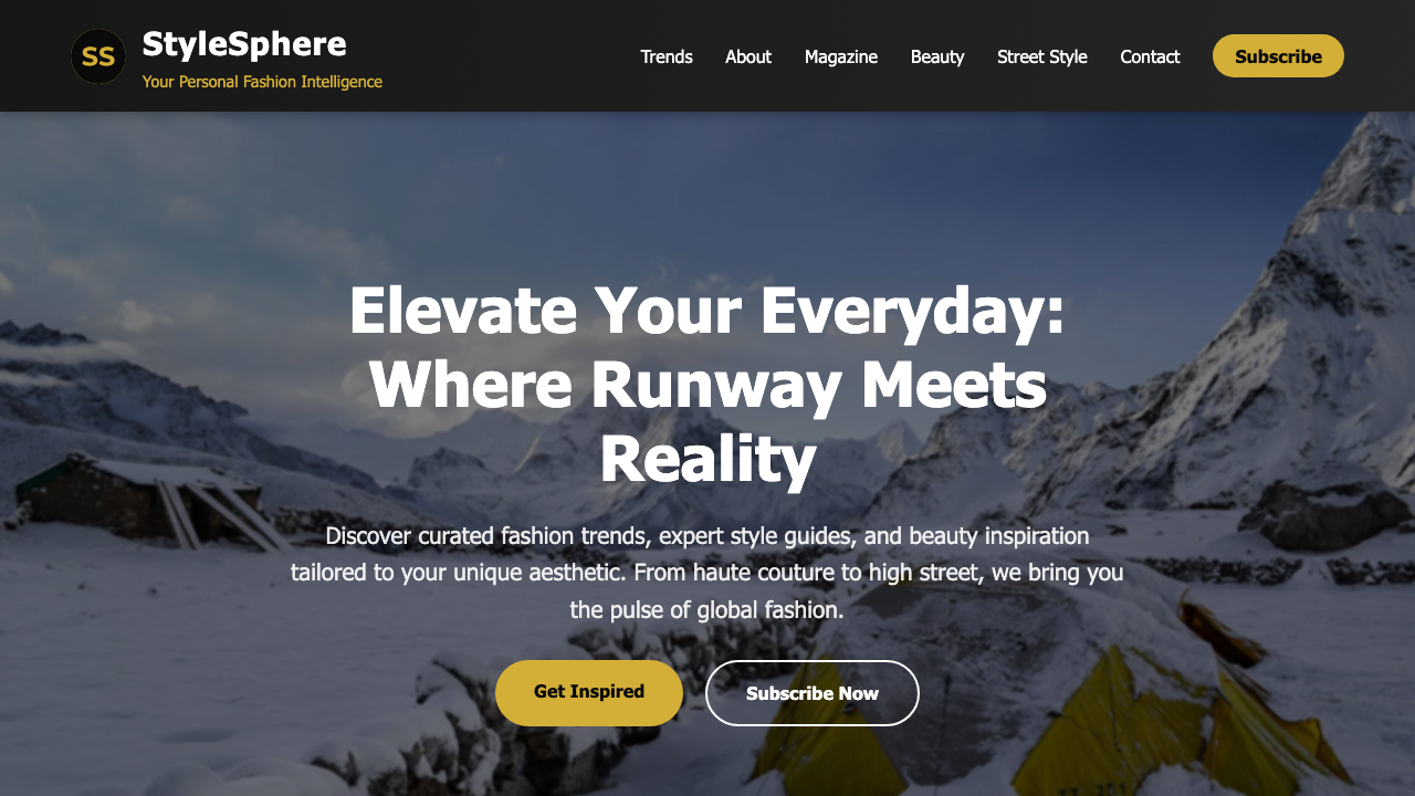 View Style and Fashion page