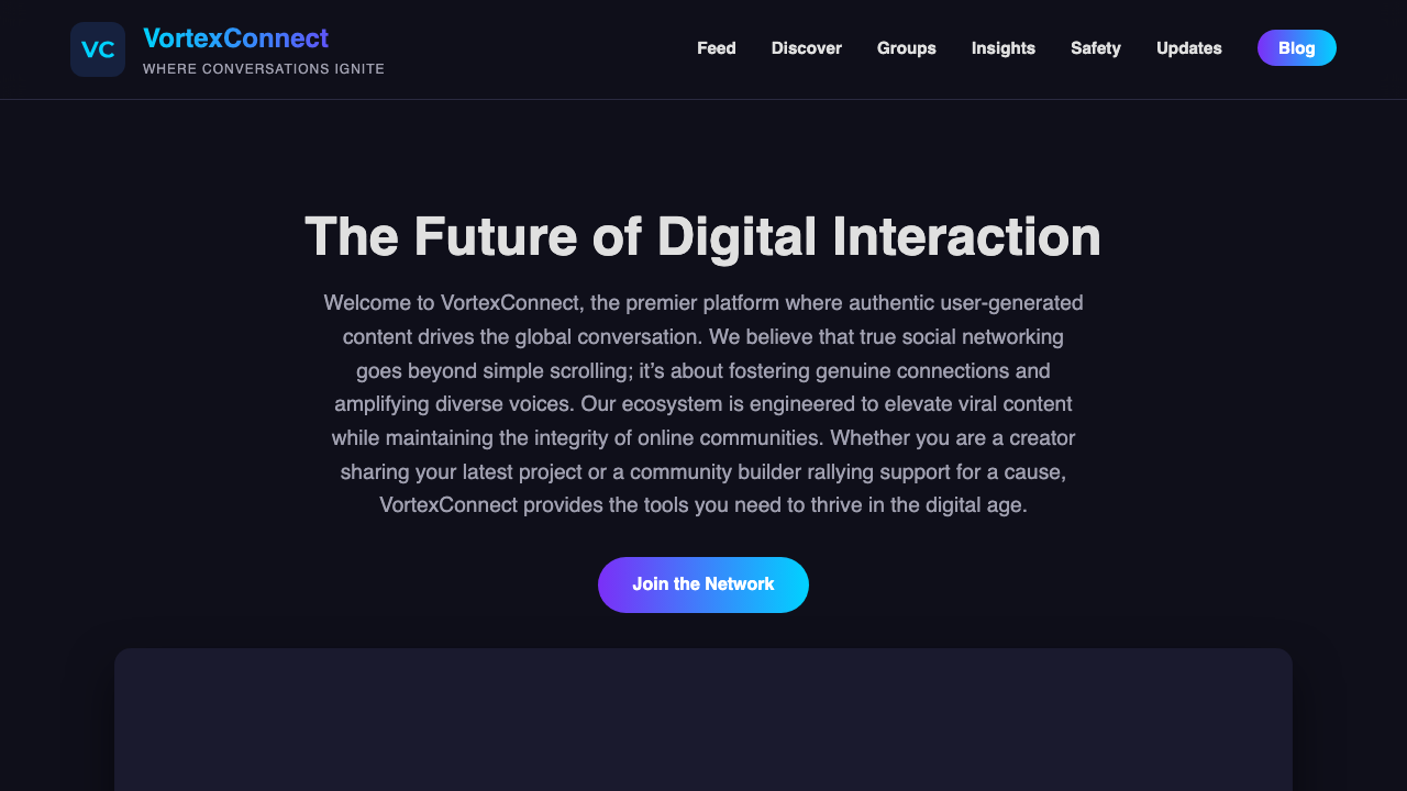 View Social Media page