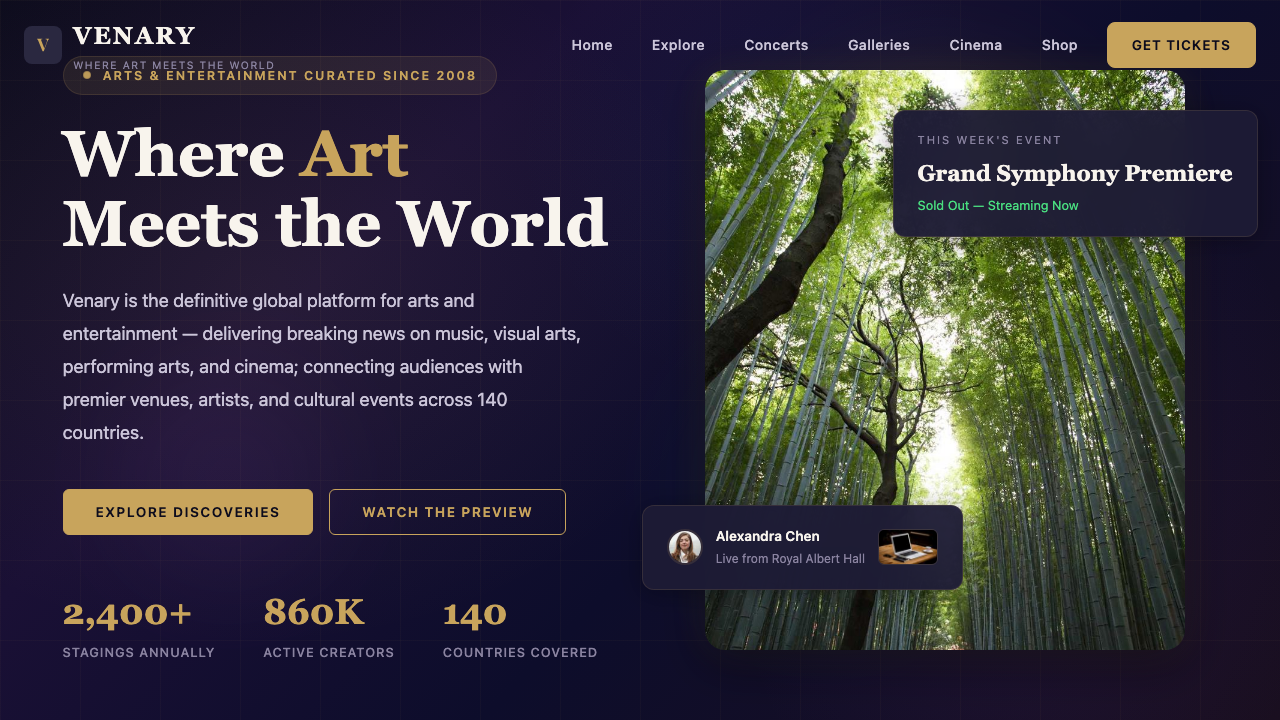 View Arts and Entertainment page