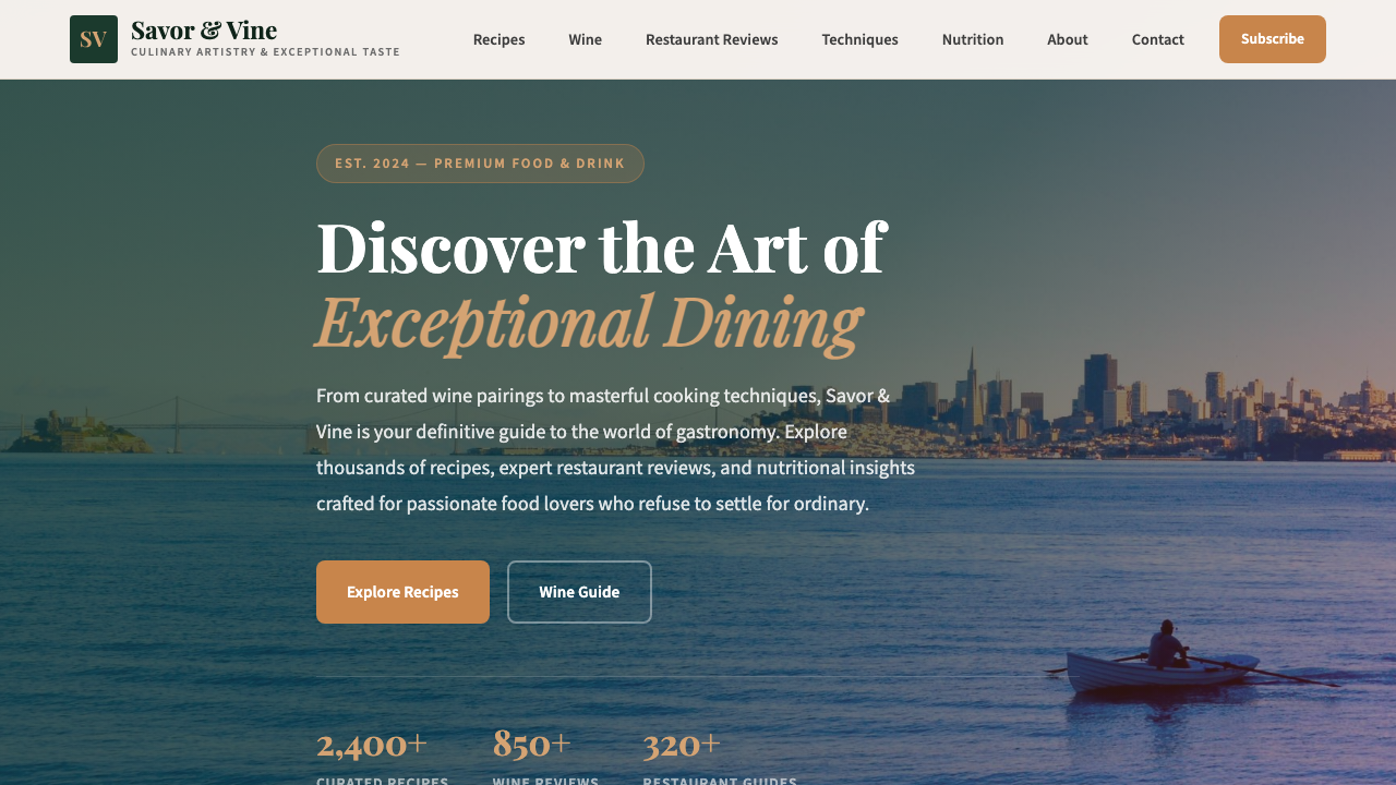 View Food and Drink page